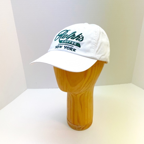 Polo Ralph Lauren Ralph's Coffee Baseball Ball Cap White Green NWT - Picture 1 of 8